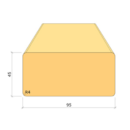 45X95 BYGGREGEL C14 IMP NTR/AB 4,2M