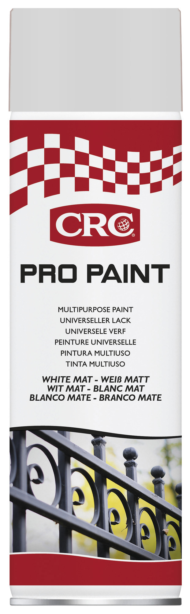 FÄRG VIT MATT SPRAY 500ML PRO PAINT - CRC