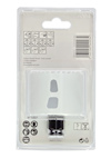 Förpackning med verktygsdelar, brandsymboler, och text: "Made in China".