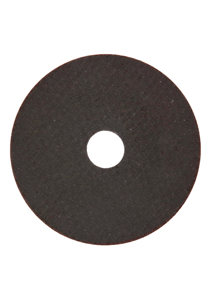 Svart rund kapskiva med hål i mitten, mot vit bakgrund.