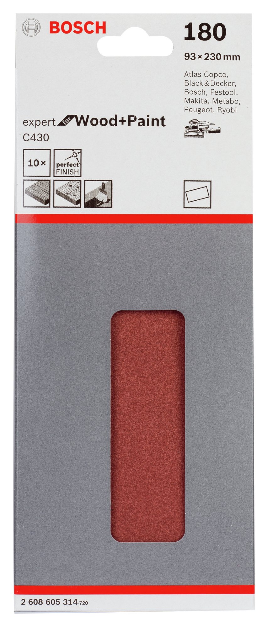 SLIPPAPPER BOSCH C430 EXPERT FOR WOOD AND PAINT EXCENTERSLIP - Bosch