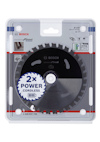 Sågklinga i förpackning från Bosch, standard for Steel, 150mm diameter, 32 tänder, med texten "2x POWER CORDLESS".