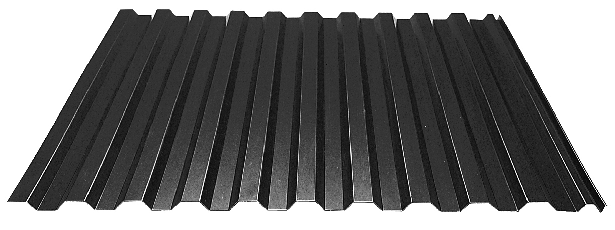 TAKPLÅT 20-105 EKONOMI SVART 79005 POLYESTER L=5000MM - Plannja