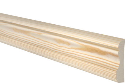 En trälist med tydlig ådring och ljus finish.