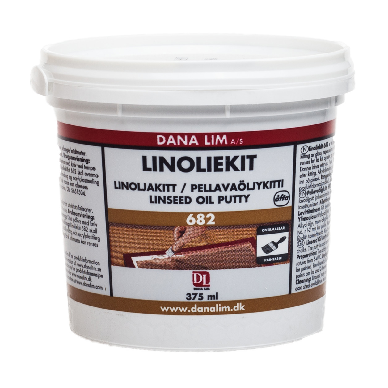 FÖNSTERKITT LINOLJA NATUR DANALIM UTOMHUS 0,375L - Akzo Nobel