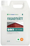 Förpackning av Biokleen FasadTvätt Eco, 2,5 L med etikett och miljömärkning Bra Miljöval.