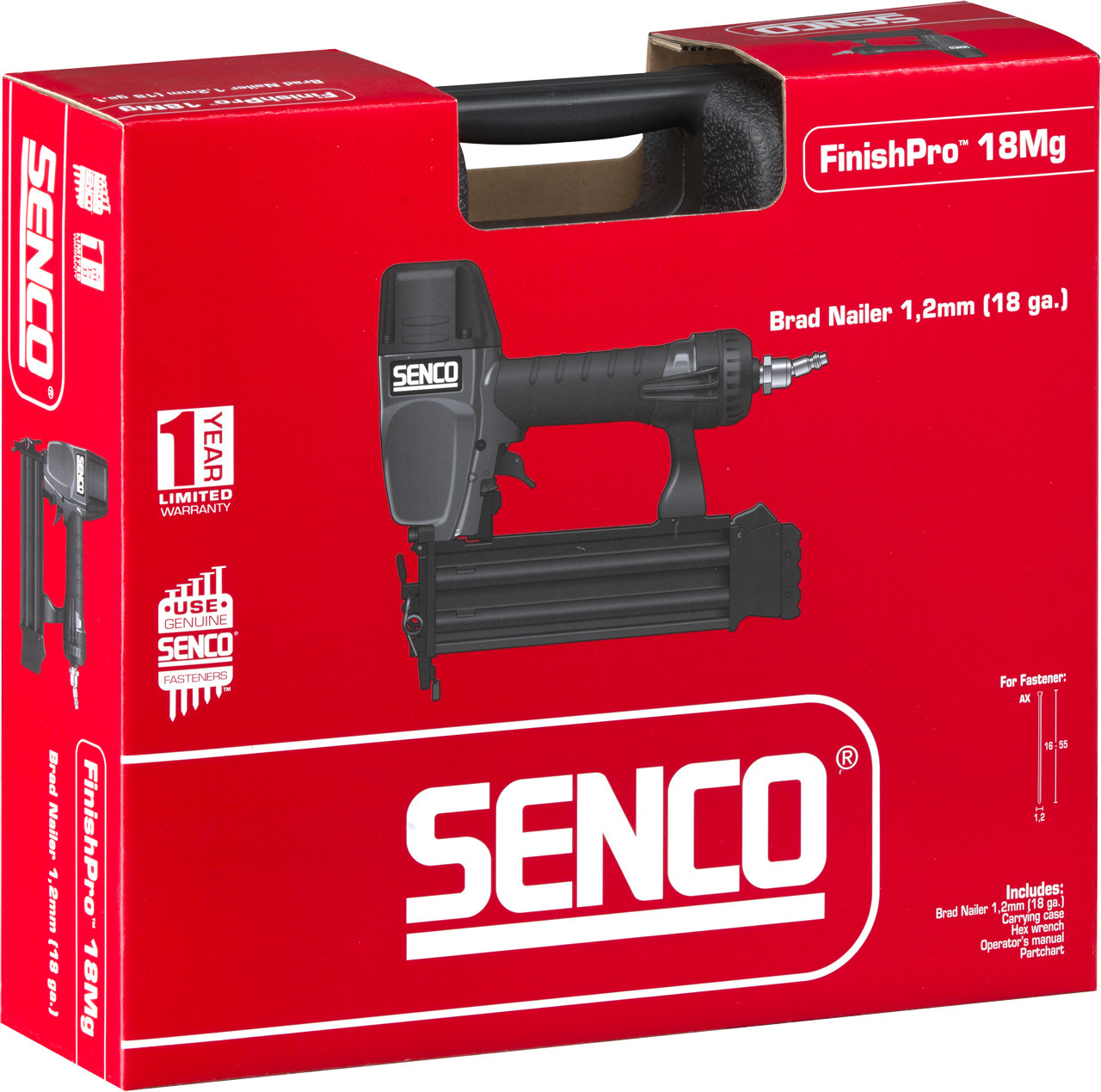 DYCKERTPISTOL FINISH PRO 18 MG 1,2 MM 0° LUFT 16-50 MM - Senco