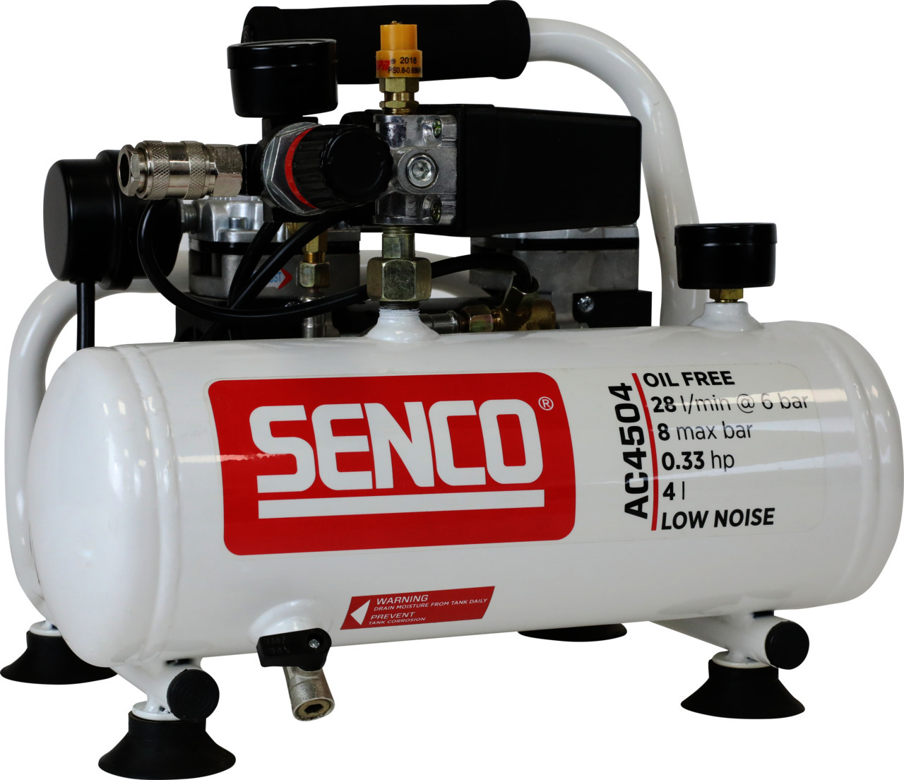 KOMPRESSOR AC4504 LOW NOISE OLJEFRI 8 BAR 4 L 45 L/MIN - Aerfast