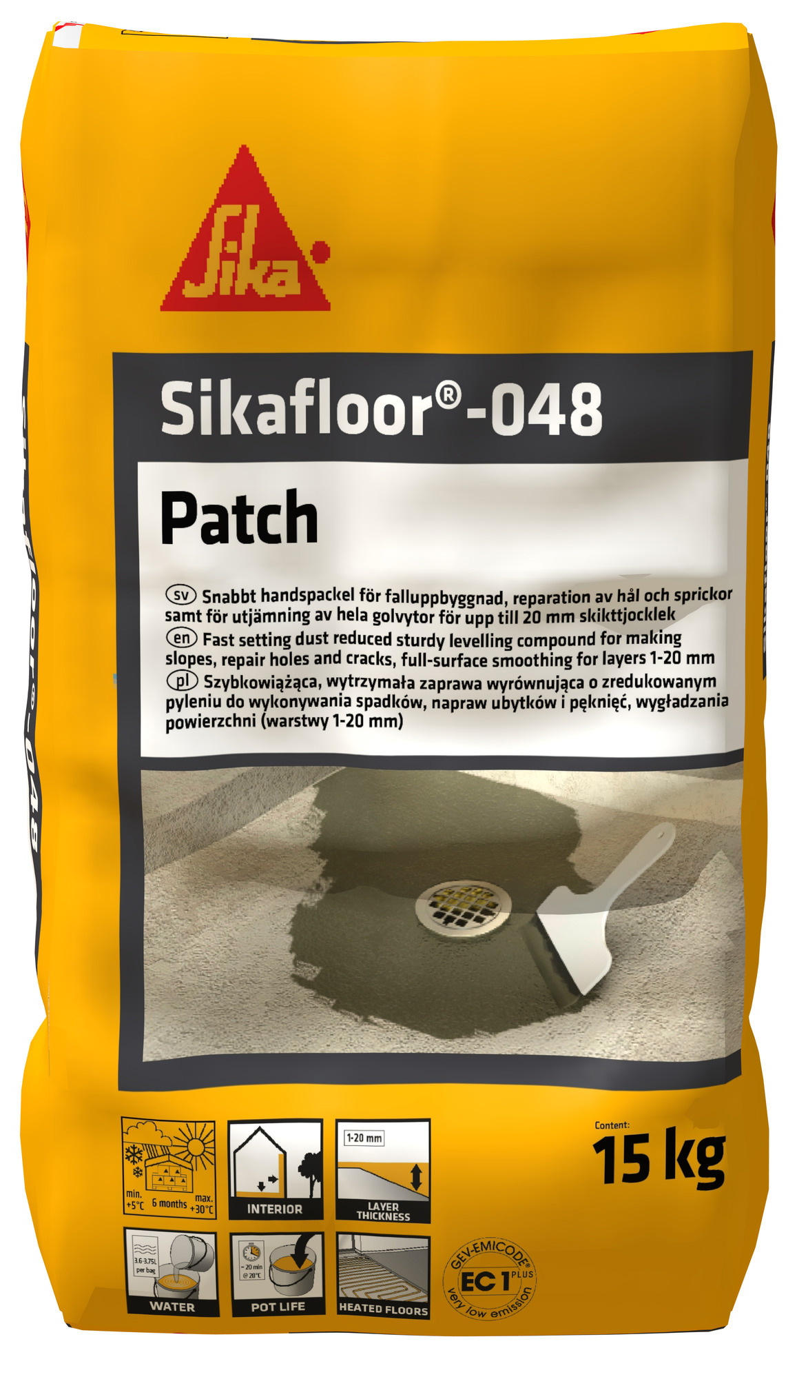 SPACKEL SIKAFLOOR-048 PATCH 15 KG - Sika