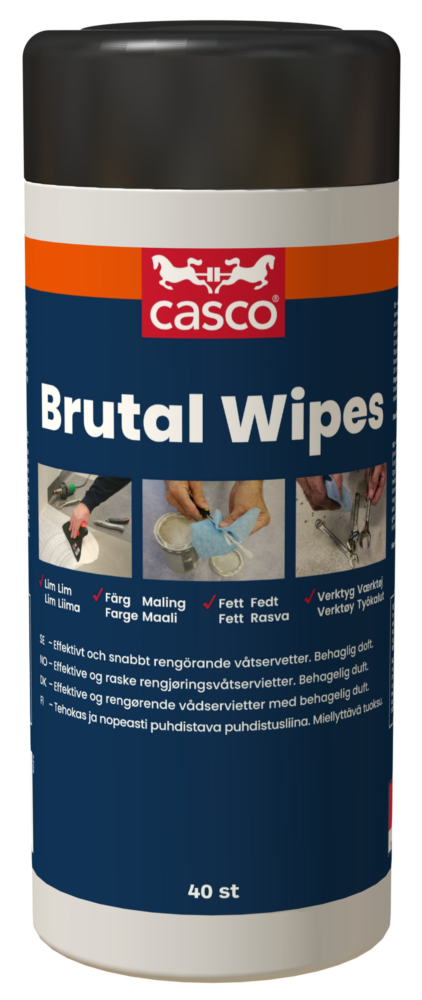 RENGÖRING CASCO BRUTAL WIPES X40 - Casco