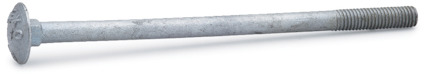 Metallskruv med sexkantshuvud och delvis gängad kropp på vit bakgrund.