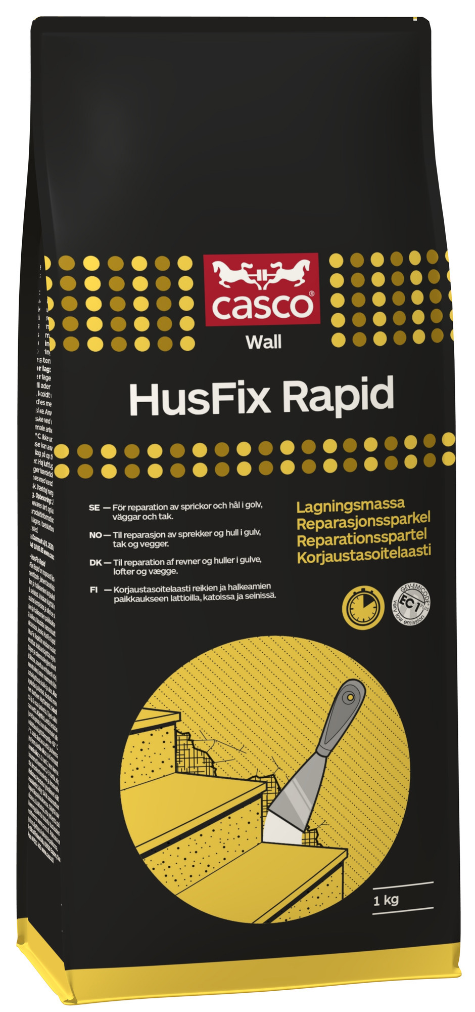 VÄGGSPACKEL HUSFIX RAPID CASCO 1 KG - Casco