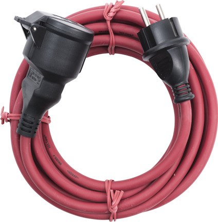 SKARVSLADD GUMMI IP44 RÖD 5M