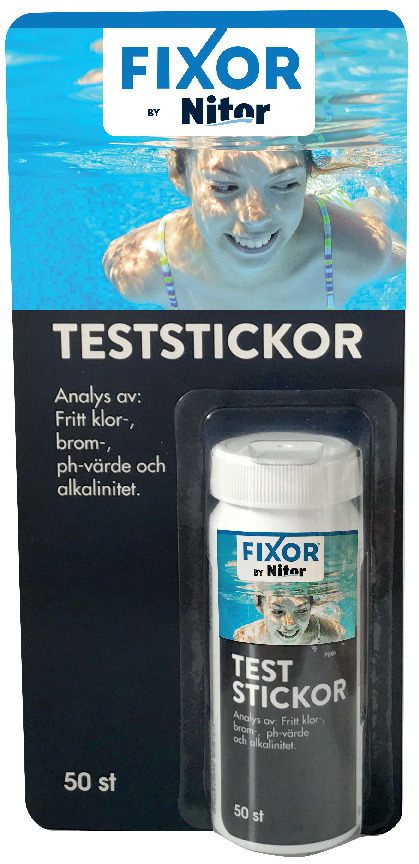 TESTSTICKOR KLOR-BROM-PH 50-PACK - Nitor