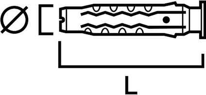 NYLONPLUGG MQ SB 6X30MM 10ST