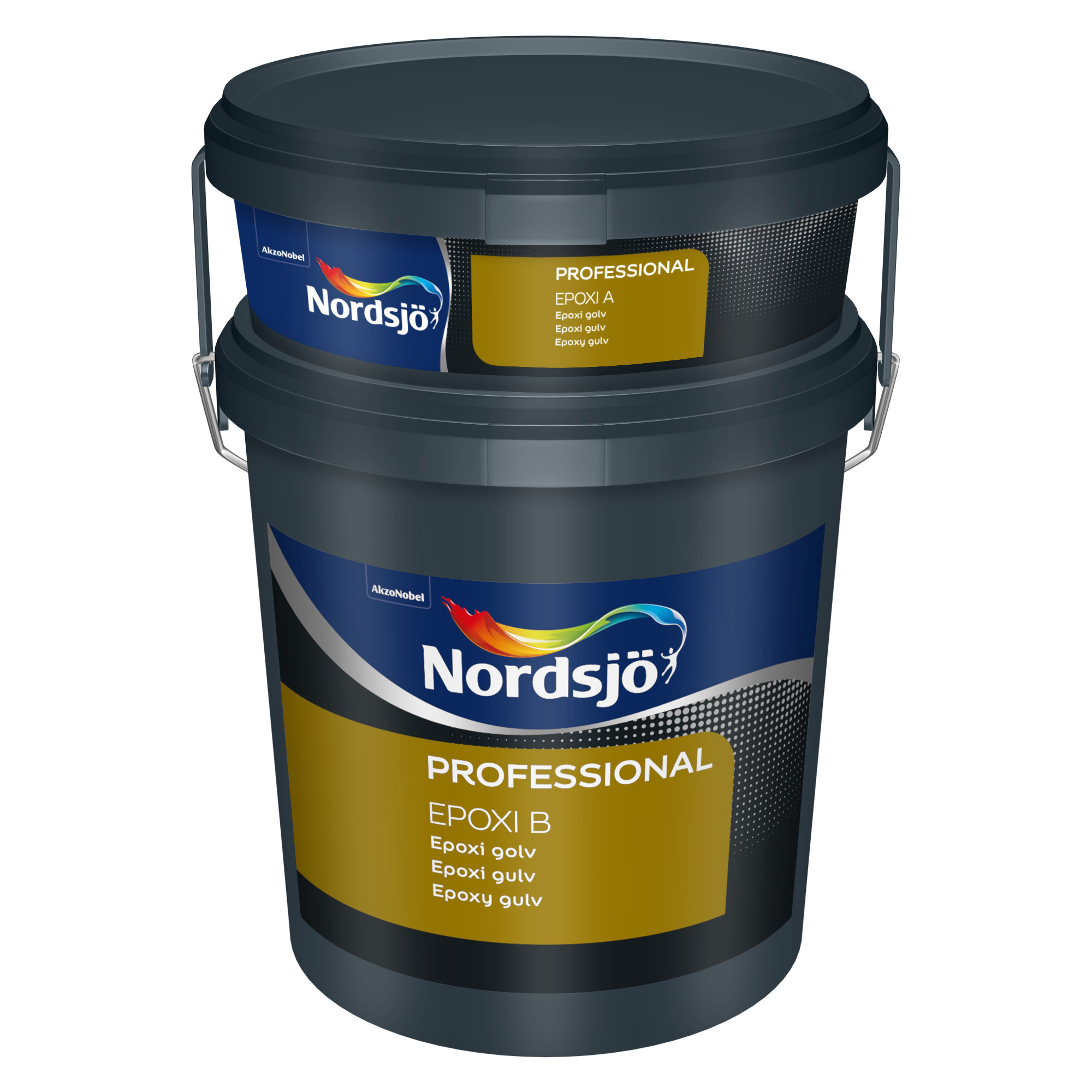 GOLVFÄRG EPOXI PROFESSIONAL LJUSGRÅ NORDSJÖ INOMHUS 4L - Nordsjö