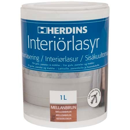 GOLVLASYR MELLANBRUN HERDINS INOMHUS 1L - Herdins