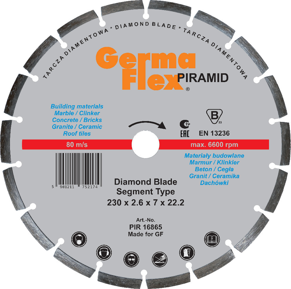 DIAMANTKAPSKIVA 230X2,6X7 X22,2MM - Thomee