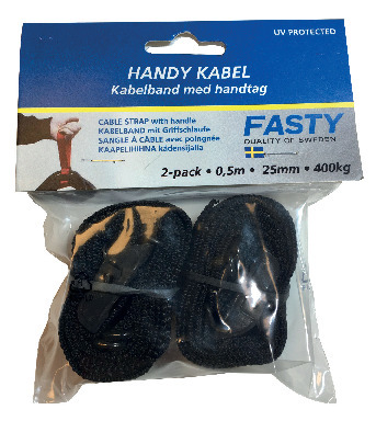KABELBAND M HANDTAG 25MM 0,5M 2PACK - Fasty