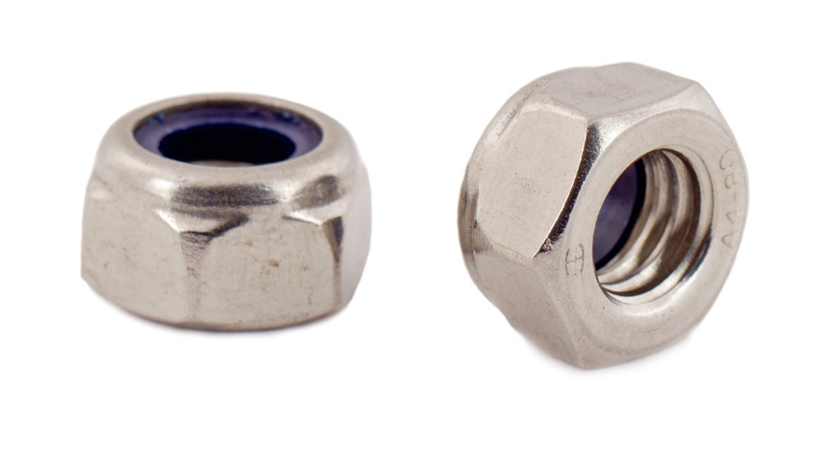 SEXKANTLÅSMUTTER M6LM LÅG MED NYLONRING A4 - Arvid Nilsson