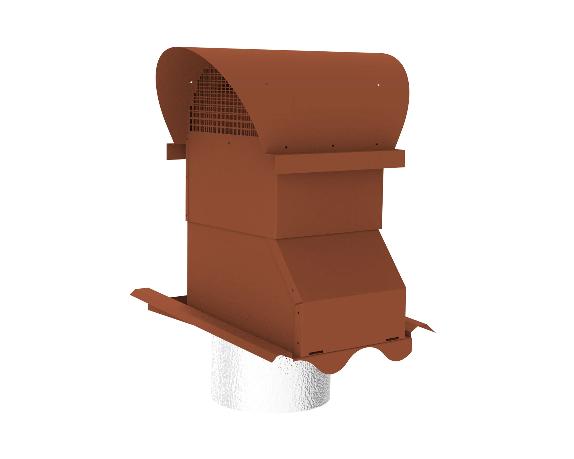 TJB VENTILATIONSHUV I PLÅT 2-K BETONG, T-RÖD, 125/160 MM - TJB Försäljning