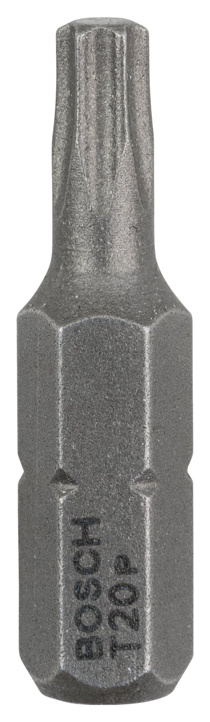 Sexkantig skruvbits med texten "BOSCH T20P".