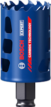 Blå hålsåg med skärande tänder och text: "BOSCH EXPERT CARBIDE TECHNOLOGY".