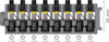 Bitssats med 8 bitar av typen T20, märkta "Bosch". Längd 25 mm anges på höger sida.