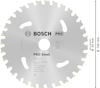 Cirkelsågklinga med text: "Bosch PRO Steel, Ø150 mm, 20 mm, 5000 min⁻¹, Made in China".