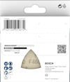 Förpackning av Bosch Expert slipark, med QR-kod och streckkod. Made in Switzerland.