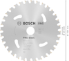 Silverfärgad cirkelsågklinga med texten "BOSCH PRO Steel", mått 150 mm och 20 mm. Tillverkad i Kina.