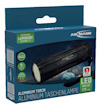 Förpackning av Ansmann aluminiumficklampa med LED COB-lys, 175 lumen.