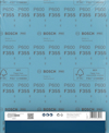 Slippapper med tryck: "P600", "F355", "Made in Switzerland", "BOSCH PRO", och FSC-logotyp.